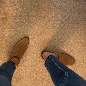 Lightly worn Aquaitalia suede mules